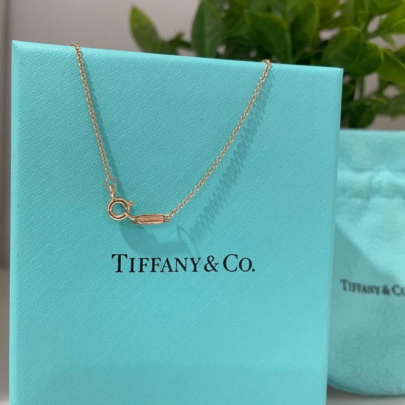 Tiffany & Co Chain in 18k rose gold, 24" long. Links - Picture 3 of 4